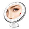 LED Makeup 10x for Car Wall Suction Cup Requires AAA Batteries Mirror, Magnification, Actresses, Tabletop, Window, Mount, Lock, 360-Degree Rotation,