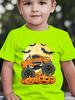 Kids' T-Shirt Truck Graphic 3D Print T-Shirt Halloween Pumpkin Themed Casual Short-Sleeved Summer Party Children's Clothing Boy