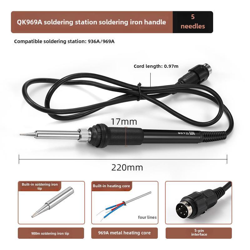 936 Ручка паяльной станции с регулируемой температурой и металлическим нагревательным сердечником 1321/1322