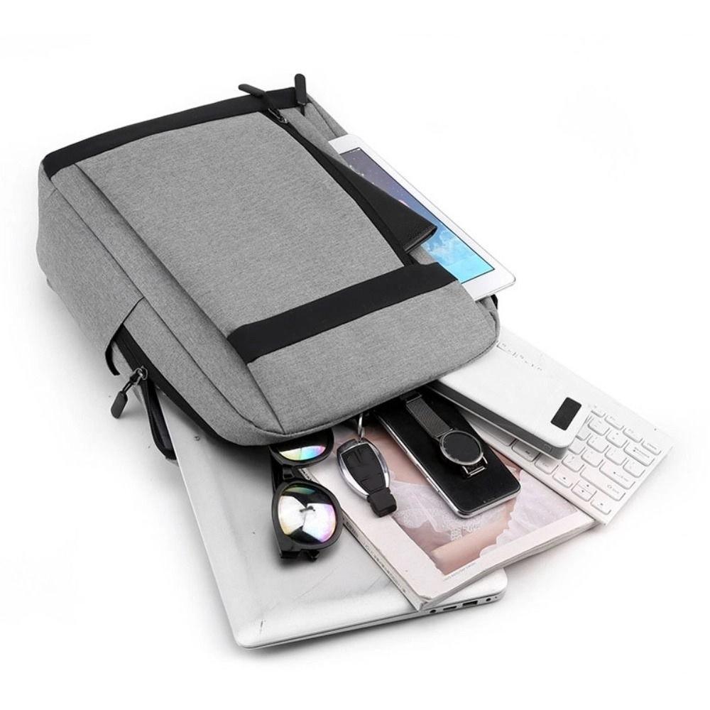 Multipockets Student Backpack Large Capacity Laptop Shoulder Bag Simple Nylon Backpack Outdoor