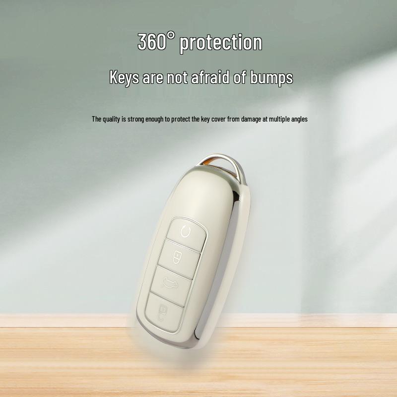 Чехол для ключа автомобиля Cherry Pro Tiggo 8 Plus для версии Kunpeng E+ Arrizo 5 и Ou Mengda - Женский дизайн с пряжкой-ракушкой