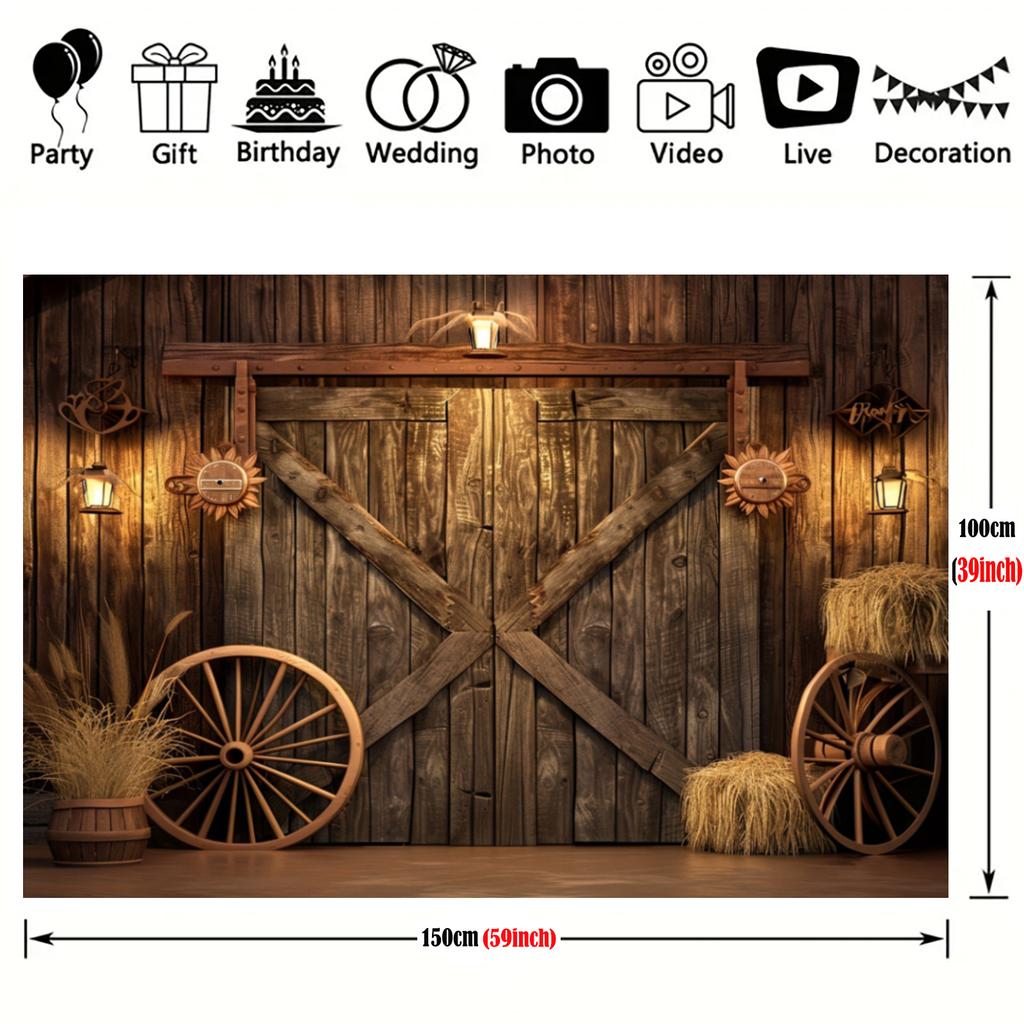 A retro Western style barn door style louver, suitable for photo booths, parties, birthdays, weddings, etc