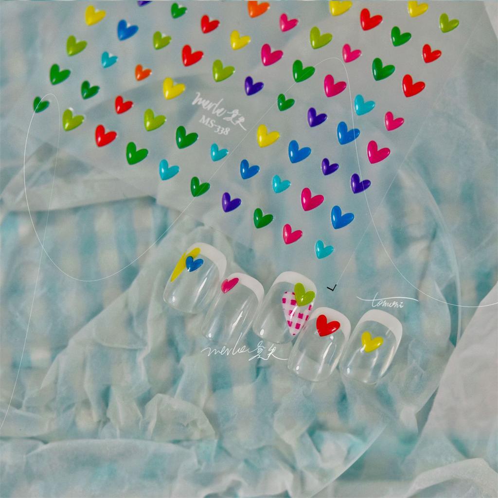 1pcs 5D Exquisite Purple Wisteria Flower Nail Art Stickers Flower Bow Nail Decoration Slider Decal Adhesive Transfer Part