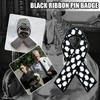 Queen Mother Memorial Black Ribbon Brooch Souvenir Alloy Badge Accessory  Dress Coat Accessories