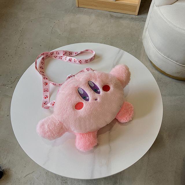 Мультяшные плюшевые игрушки Кирби, милый розовый рюкзак Кирби для девочек, женская сумка-мессенджер, кошелек для монет, сумка для мобильного телефона, подарки на день рождения для детей