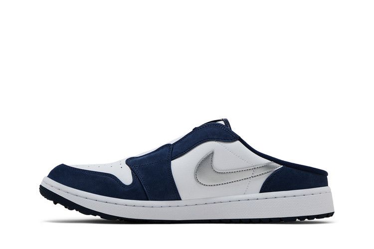 Мужские мюли Nike Jordan 1 Mule Golf Midnight Navy White/Midnight Navy/Metallic Silver