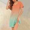 Womens Summer Dresses Short Sleeve Linen Casual T-Shirt Dresses Swing Beach Midi Dress Sundresses With Pockets