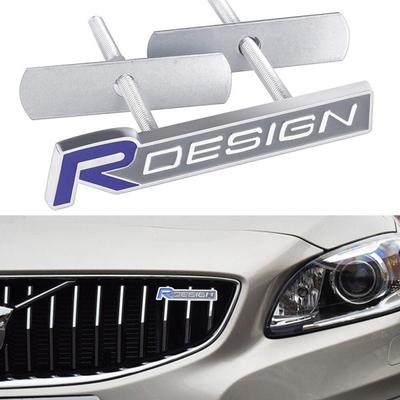 3D металлическая эмблема R Design на передней решетке, значок стайлинга автомобилей для R Design S60 V60 XC60 S60 V40, автоаксессуары