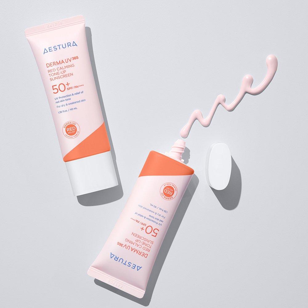 Aestura DermaUV365 Red Soothing Tone-Up Sun Cream 40ml x 2