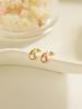 Минималпирсинг Серьги-гвоздики Призма с бриллиантом Муассанитом 14K