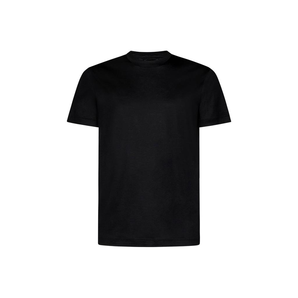 Emporio Armani Однотонная футболка с логотипом, короткий рукав, мужская одежда, черная 8N1TE8-1JUVZ-0999