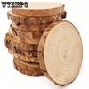 10pcs Wood Slices 3.5-4 Inch Craft Wood Kit Circles Crafts Christmas Ornaments DIY Crafts with Bark for Crafts Rustic Wedding Decoration