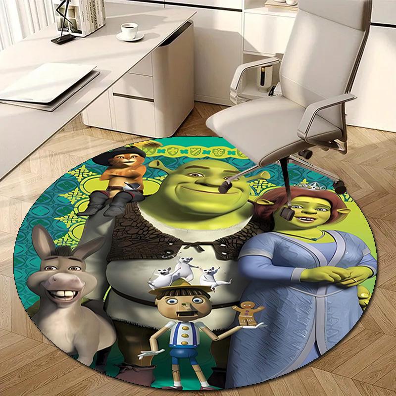 1pc Shrek1 Design Printed Area Round Carpet for Bedroom Living Room Home Decor Rugs Mat Non Slip Mat Rug for Bedside