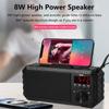FM Radio Bluetooth 5.0 Speaker Portable Mini Radio for the Elderly HiFi TF/USB MP3 Music Player Supports recordinHeadphones Play