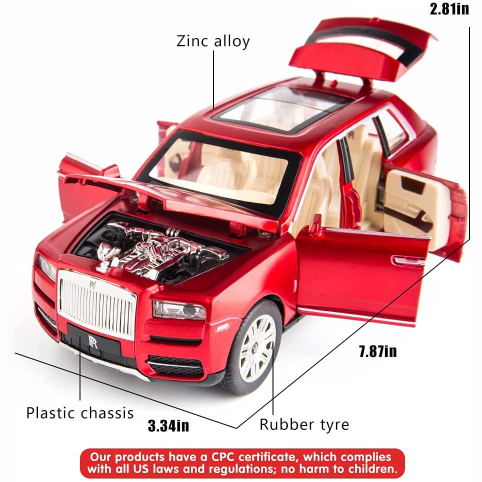 1/24 масштаб, Rolls Cullinan, модель внедорожника, игрушечный автомобиль, игрушечный автомобиль из цинкового сплава со звуком и светом для детей, подарок для мальчиков и девочек