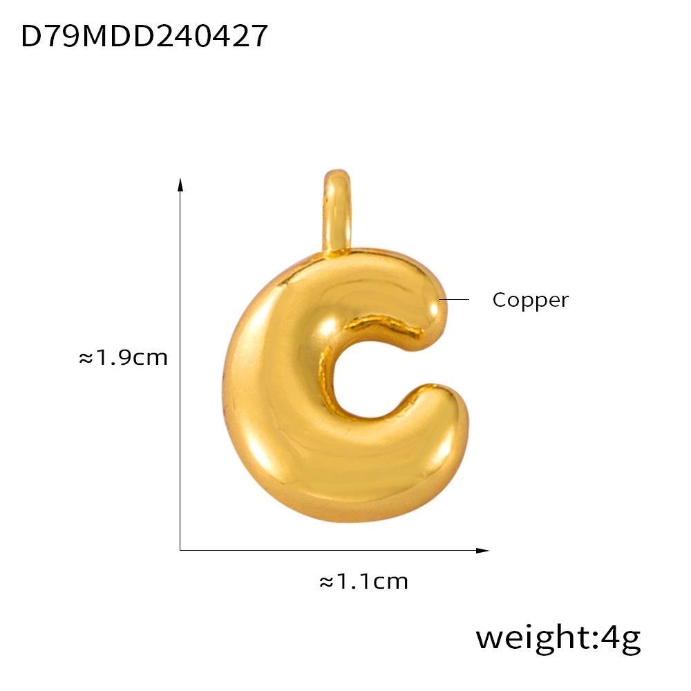 Летнее новое женское модное ожерелье с простыми 26 английскими буквами, медный материал, покрытый 18-каратным золотом, подвеска, универсальные ювелирные изделия