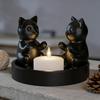 Милый подсвечник-кошка, Настольное ремесленное украшение, Украшения-кошки для гостиной, спальни, дома [свечи не включены]