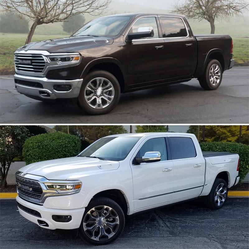 4 шт. Черные накладки на стойки и оконные молдинги для Dodge Ram 1500 2500 3500 2009-2018