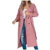 Women's Autumn And Winter Casual Temperament Solid Color Trench Coat In The Long Jacket