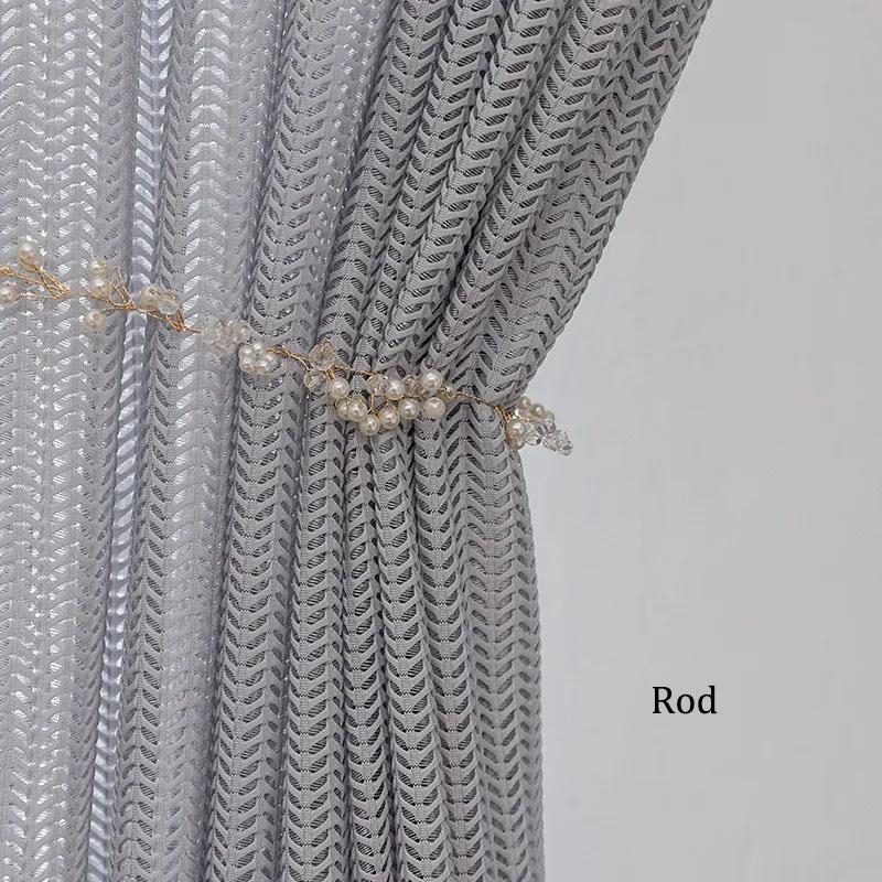 Белая марлевая занавеска «рыбий скелет» для гостиной, спальни, эркера, балкона, полузатеняющая, скандинавский свет, роскошный карниз