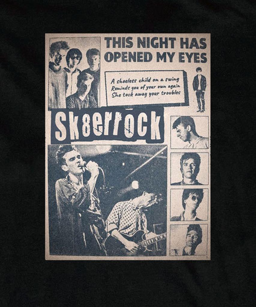 SK8ER ROCK Band Poster T-Shirt ((Black))