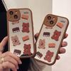 Ins Biscuit Cartoon Shell для Iphone 11 12 Promax 14 Pro Max Plus Xsmax Xr X 13, милый чехол для телефона в стиле ретро с медведем, зеркальный чехол Conque