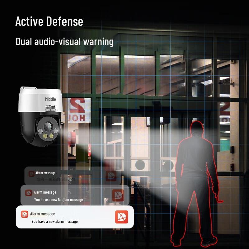 Dahua 5MP HD PoE Outdoor Pan/Tilt Dome Security Camera CN plug (adapter included)