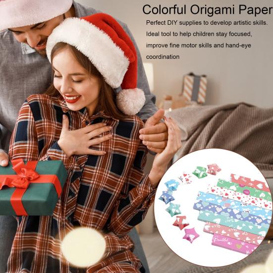 540 шт. красочные бумажные полоски со звездами оригами, поделки своими руками, легко складывать, яркий цвет, двусторонняя бумага для оригами, украшение «Счастливая звезда»