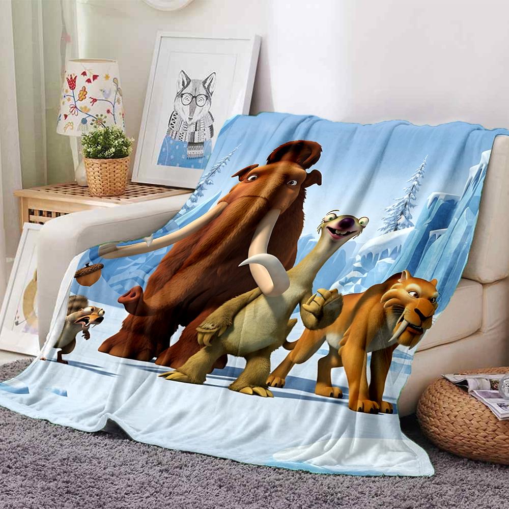 Ice Age Adventure Blanket Soft Throw Blanket For Home Bedroom Bed Sofa Travel Office Solid Christmas Blanket