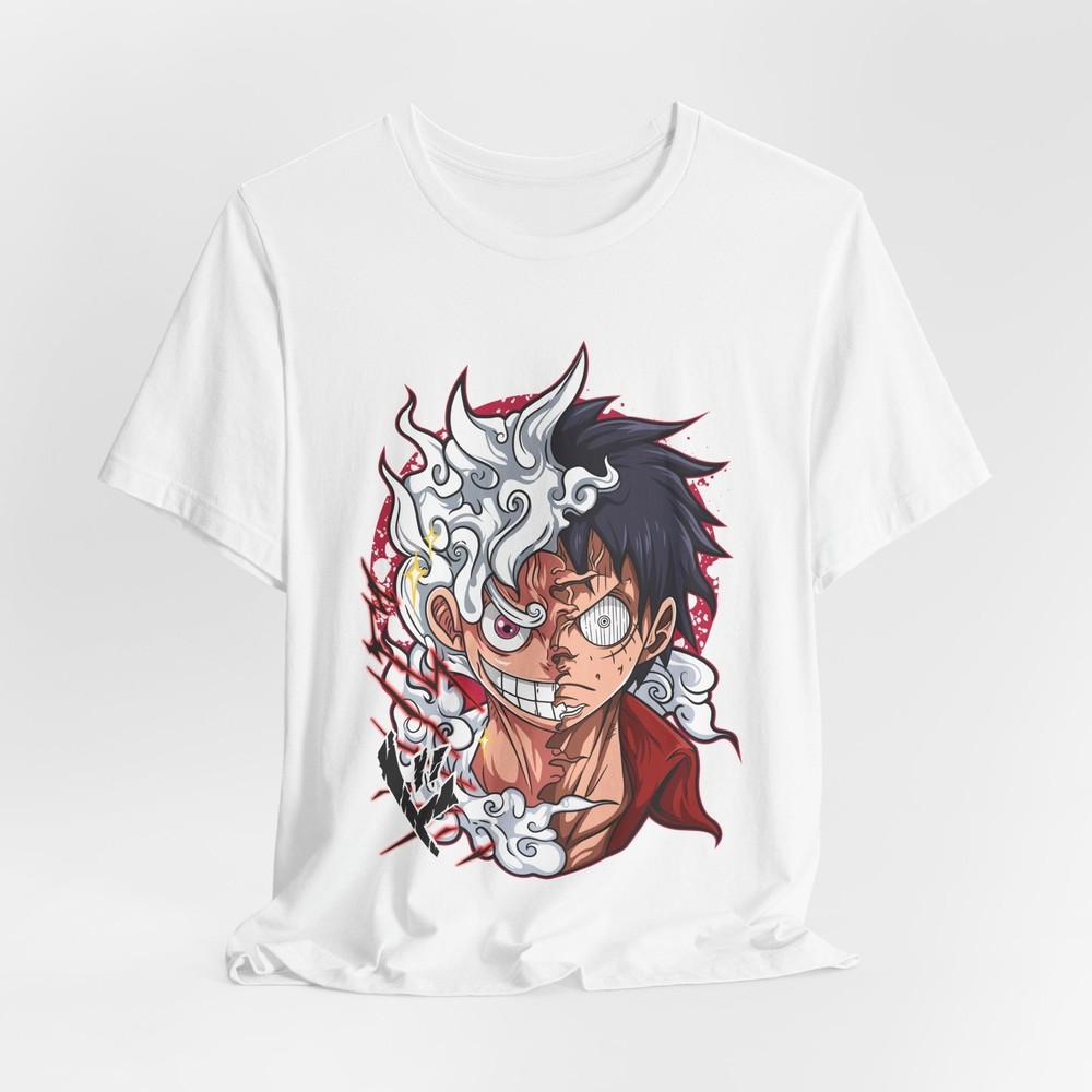 Manga HalfDemon Face TShirt Anime Illustration Split Portrait