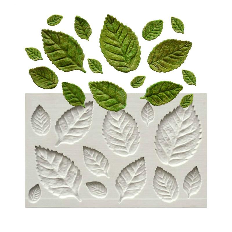 1Pcs Maple / Rose Leaves Silicone Mold Fondant Mold Cake Cecorating Tools Cupcakes Baking Gumpaste Mold Tools