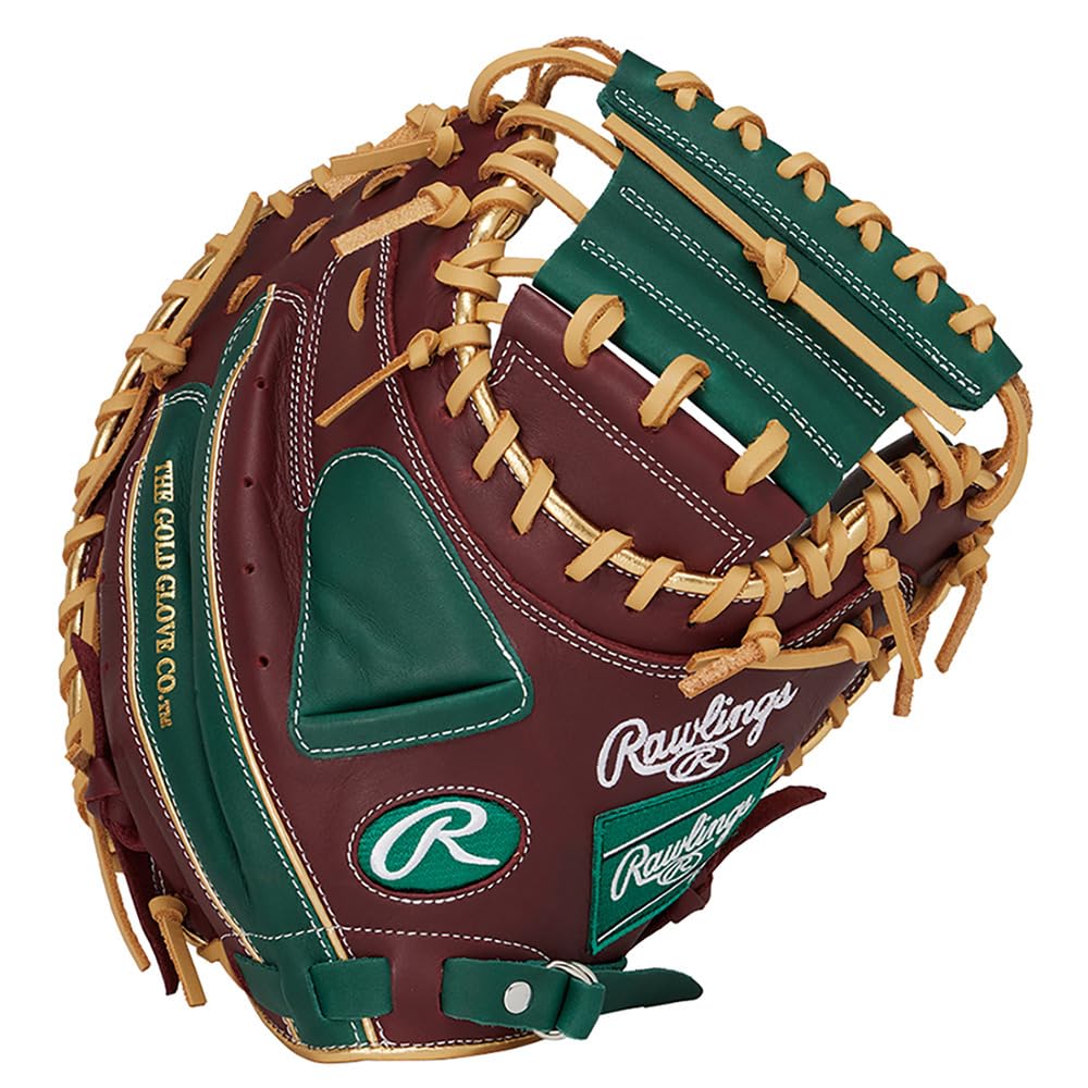 Rawlings Мягкая бейсбольная перчатка Hyper Tech Color Sync 33 для броска, GR5FHTC2AF, Перчатка кетчера, Шелли/Темно-зеленый, дюймы, Для правой руки