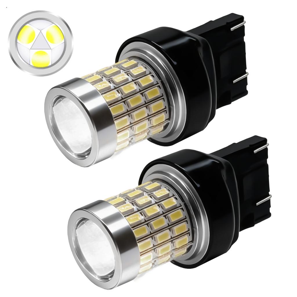 2PCS 7443 Projector Lens Light Canbus LED Daytime Running Light DRL 12V 24V For Opel Corsa D 2011 2012 2013 2014 Super Bright Dome Lights 6