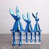 Nordic Home Decorate Figurines for Interior Gift Rabbit Statue Christmas Room Decor Abstract Art Study Sculpture Desk Gift