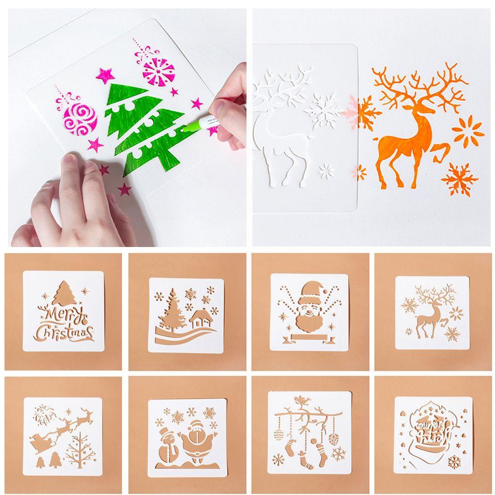 Embossing Album Decorative Stamp Merry Christmas Scrapbooking Layering Stencils PaintingTemplate