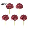 Artificial Hydrangea Flowers for Home Decor Autumn Silk with Retro Burnt Edge, Multi Colors Bendable Hydrangeas Table Centerpiece Stem