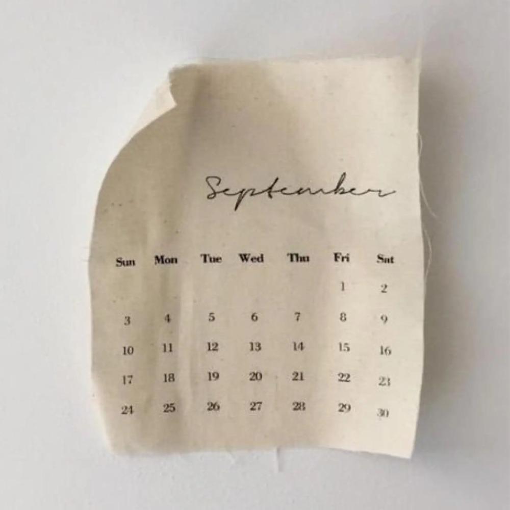 12-Month 2026 Fabric Wall Calendar Eco-Friendly Wall Hanging Decor  Classroom & Study Room