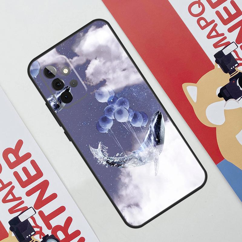 Летающий Кит Волшебный Чехол Для Samsung Galaxy A53 A16 A26 A36 A56 A55 A35 A15 A52 A32 A12 A33 A13 A14 A34 A54 A17