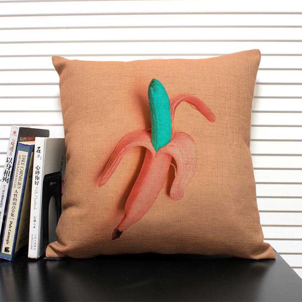 Tropical Plant Fruits Cushion Cover Cactus Pineapple Pattern Home Sofa Modern Art Decorative Pillow Case 45x45 Linen Pillowcase