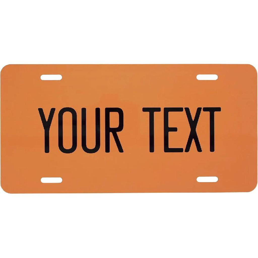 Custom License Plate for Front of Car Personalized Aluminum Car Tags 6 X 12 Inch Universal Fit Car Plate Metal Sign Wall Decor