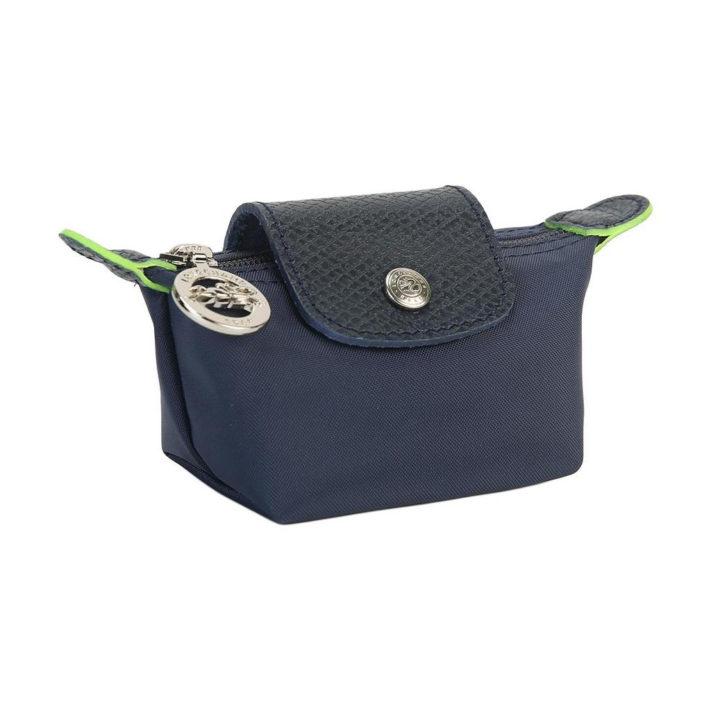 New LONGCHAMP Le Pliage Green Canvas With Leather Trim Dumpling Bag Canvas Bag Coin Purse Women's Blue 30016919P68