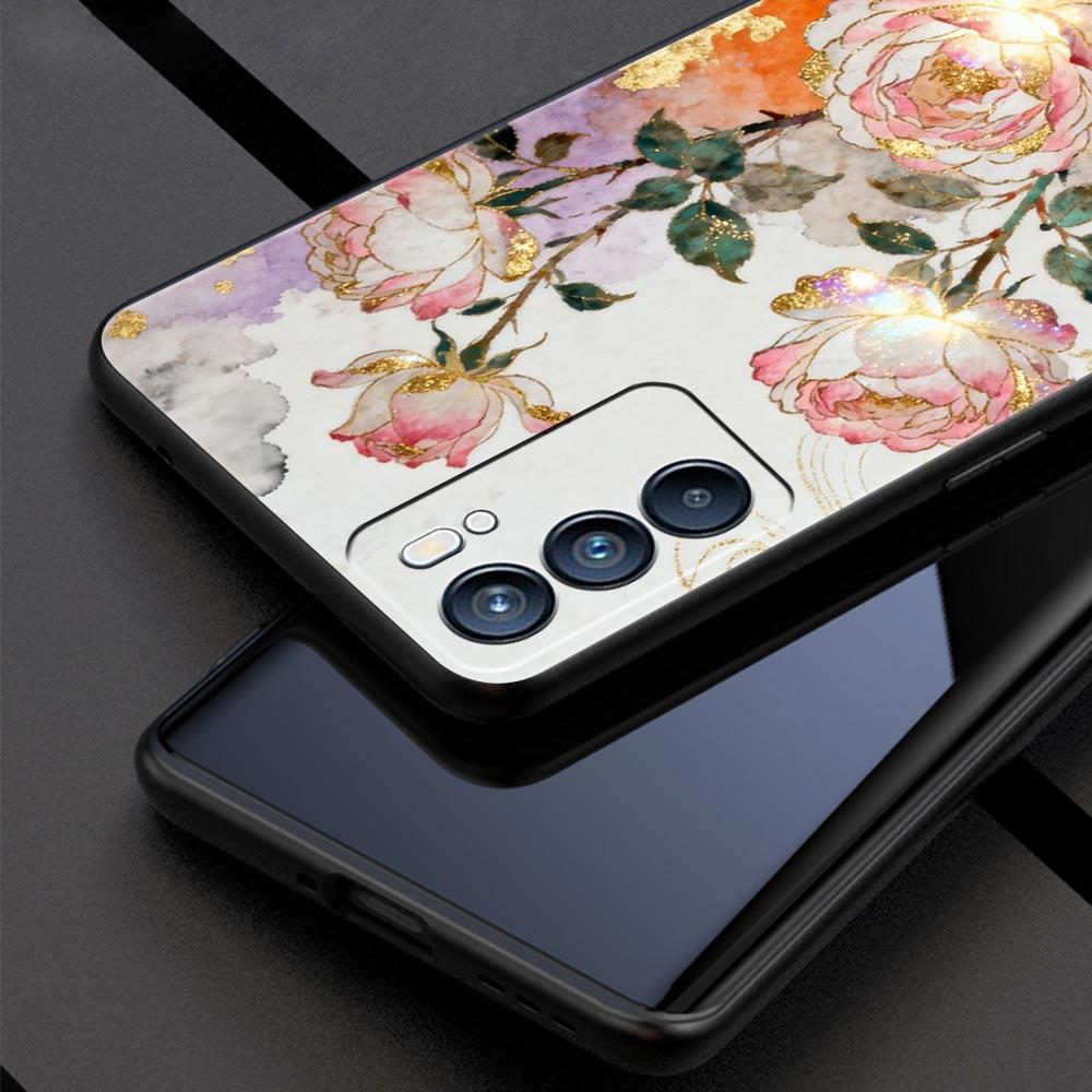 Oil Painting Flowers Pattern Design Phone Case For Oppo Reno 13 12 11 10 7 F Find X5 X6 A98 A80 A79 A78 A57 A54 A17 Pro Soft TPU