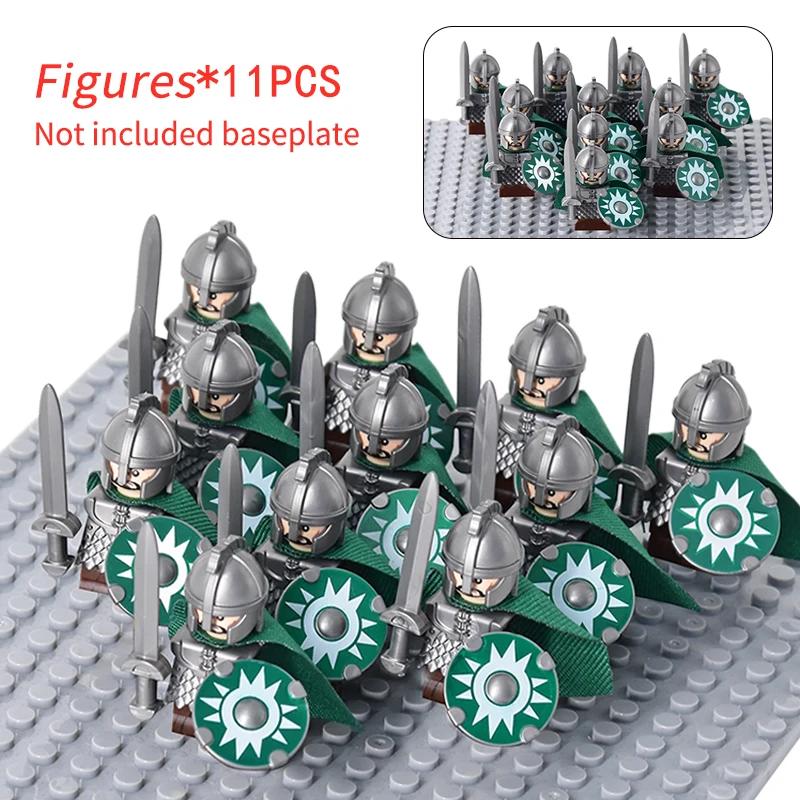 MOC Средневековый Гном Воин Эльфы Рыцари lotr Фигурки Строительные Блоки Аксессуары Броня Щит LOTR DIY Игрушки Для Детей подарок