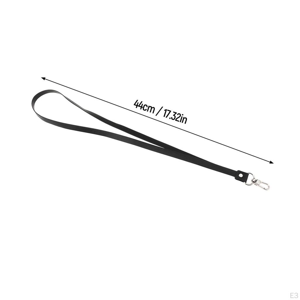 Ретро PU кожаный шейный ремешок шнурок металлический зажим для карт бейджей