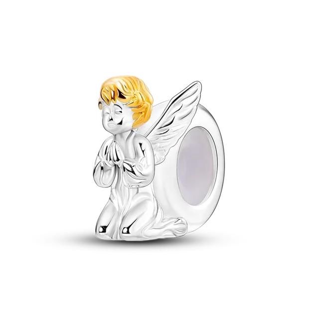 Стерлингового серебра 925 пробы, Золотая подвеска, Корона, семейное дерево, защитная цепочка, полые бусины, подходят для оригинальных новых браслетов, женские ювелирные изделия, сделай сам