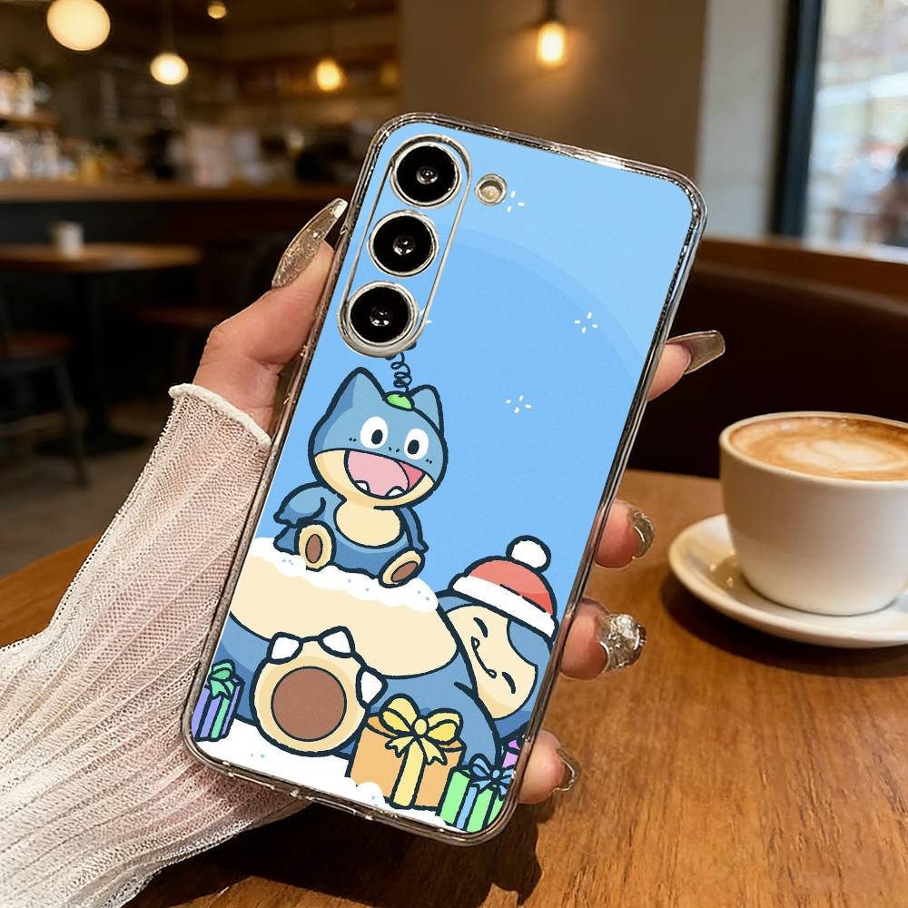 Cute S-Snorlax-x Sleep Phone Case For Samsung S25,S24,S21,S22,S23,S30,Ultra,S20,Plus,Fe,Lite Transparent Cover