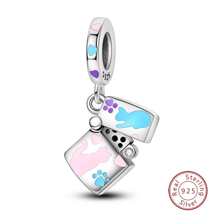 Милая серия «Кошка и собака» Медные шармы «Луна», «Бабочка», «Отпечаток лапы» 3 мм Сделай сам Изготовление изящных ювелирных изделий Подарки