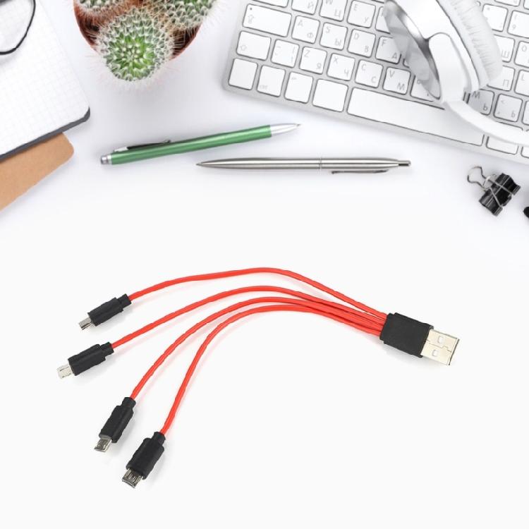 Кабель для множественной зарядки 4 в 1, несколько адаптеров Micro USB, зарядный шнур Micro USB
