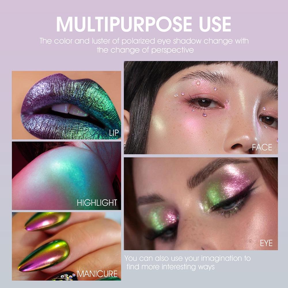 Langmanni Chameleon Liquid Eye Shadow 6 Color Diamond Shining Eye Shadow Solution