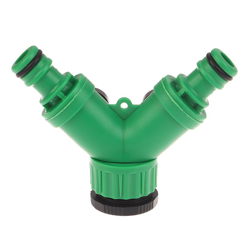 2-Way Garden Tap Water Splitter 3/4" Female Thread Garden Hose Y Type Watering Adjustable Switch Water Controller Valve